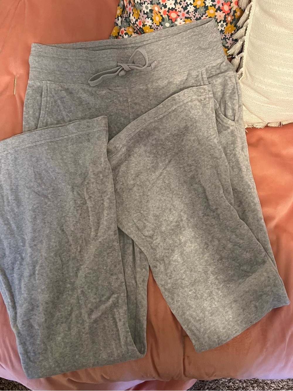 aerie Light Gray Boot Flare Lounge Pants